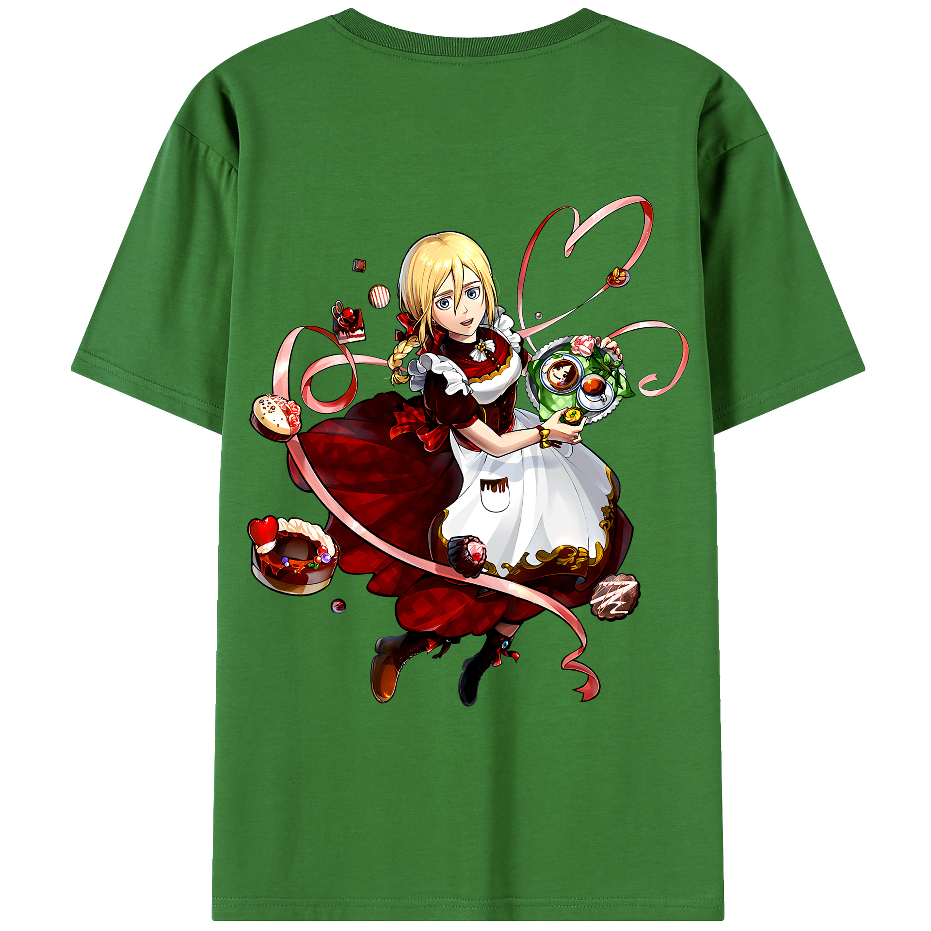 （画像用） 進撃の巨人 クリスタ·レンズ Attack on Titan Christa Lenz レディース半袖Tシャツ(バックプリント)